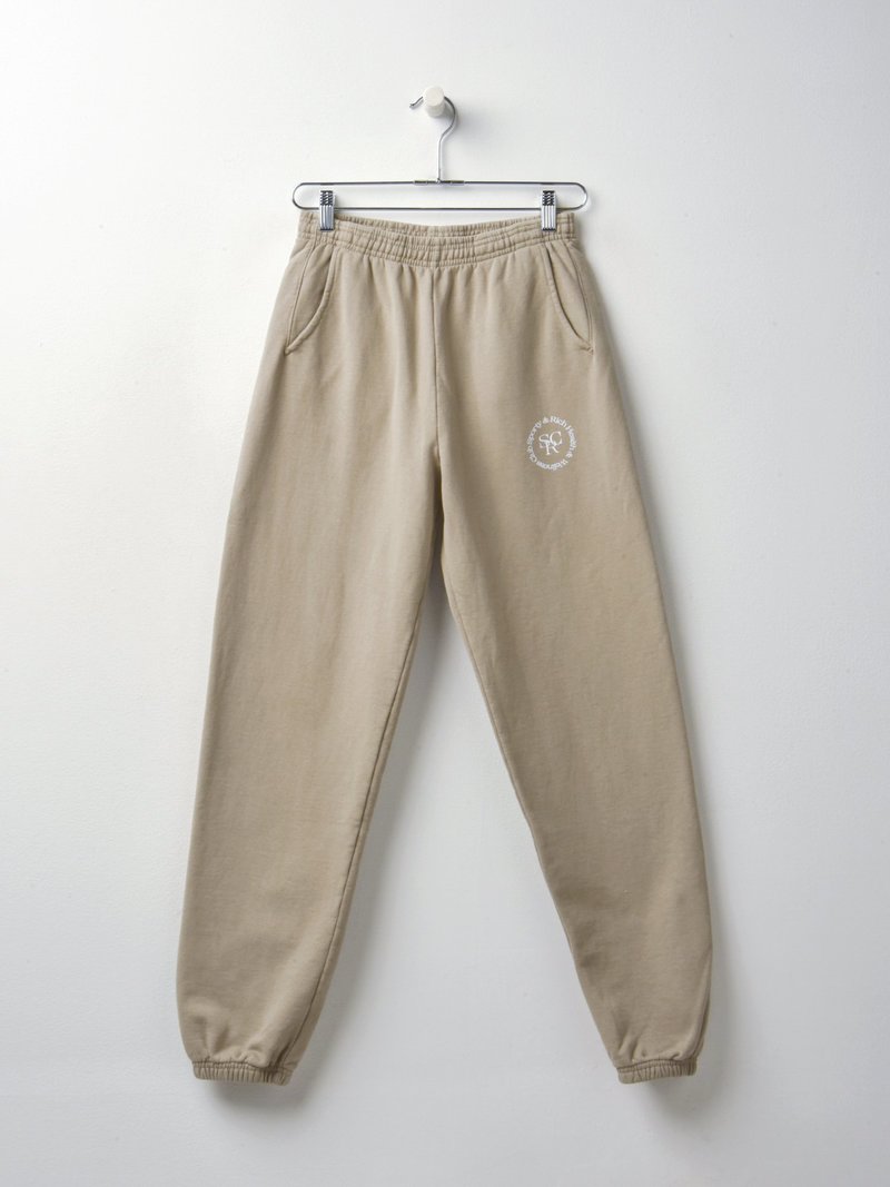 Sporty & Rich SRHWC Sweatpants - Elephant/White | Garmentory