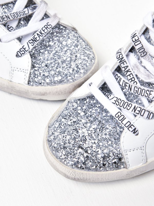 SUPERSTAR LEATHER UPPER GLITTER STAR AND HEEL SUPERSTAR LEATHER UPPER GLITTER STAR AND HEEL