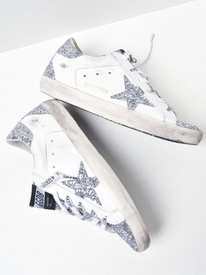 SUPERSTAR LEATHER UPPER GLITTER STAR AND HEEL SUPERSTAR LEATHER UPPER GLITTER STAR AND HEEL
