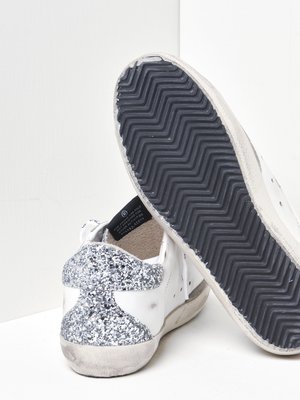 SUPERSTAR LEATHER UPPER GLITTER STAR AND HEEL SUPERSTAR LEATHER UPPER GLITTER STAR AND HEEL