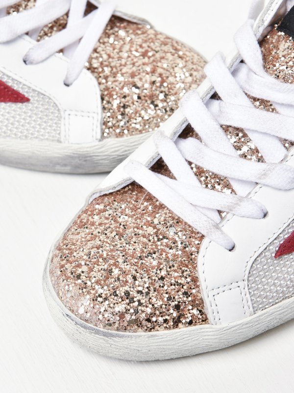 SUPERSTAR NET LEATHER UPPER SUEDE STAR GLITTER TOE SUPERSTAR NET LEATHER UPPER SUEDE STAR GLITTER TOE