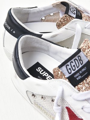 SUPERSTAR NET LEATHER UPPER SUEDE STAR GLITTER TOE SUPERSTAR NET LEATHER UPPER SUEDE STAR GLITTER TOE