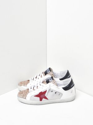 SUPERSTAR NET LEATHER UPPER SUEDE STAR GLITTER TOE SUPERSTAR NET LEATHER UPPER SUEDE STAR GLITTER TOE