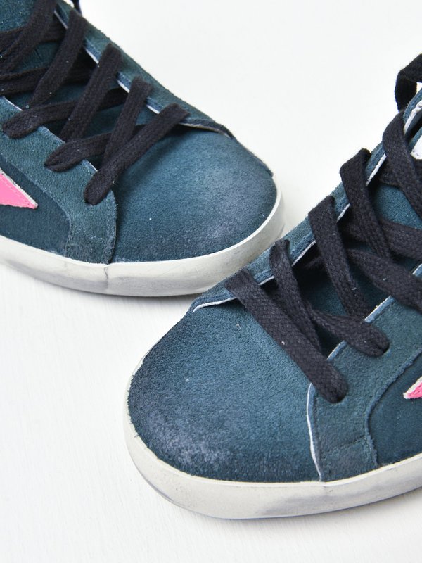 SUPERSTAR SUEDE UPPER AND STAR LAMINATED HEEL SUPERSTAR SUEDE UPPER AND STAR LAMINATED HEEL
