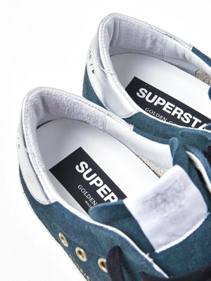 SUPERSTAR SUEDE UPPER AND STAR LAMINATED HEEL SUPERSTAR SUEDE UPPER AND STAR LAMINATED HEEL