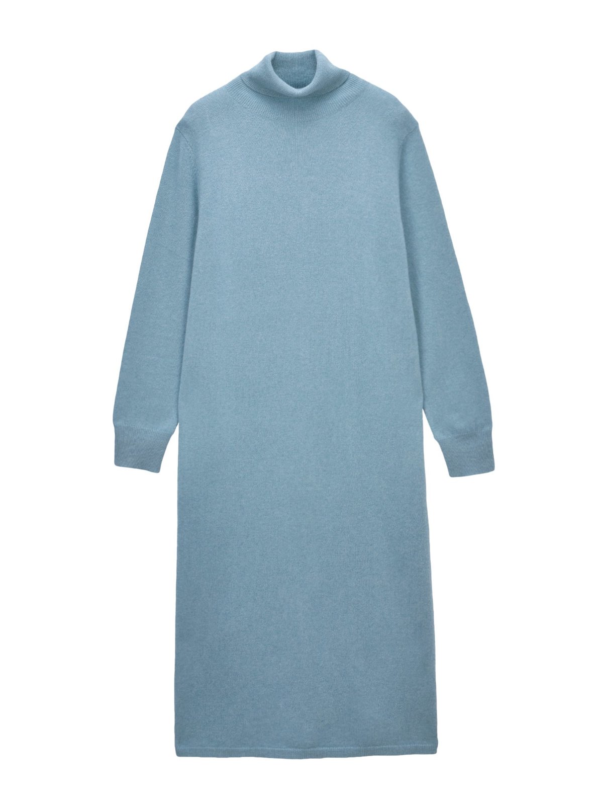 light blue turtleneck dress Turtleneck L/S Bellevue Mini Dress