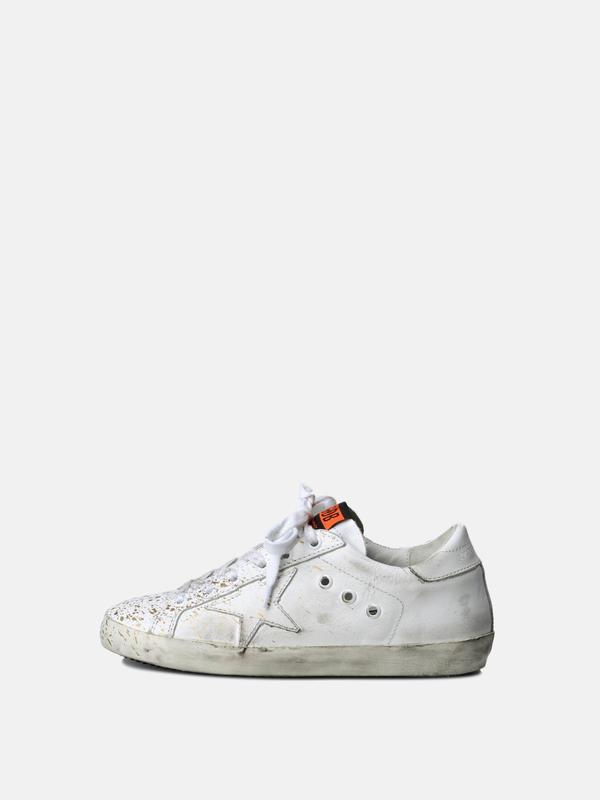 W. SNEAKERS SUPERSTAR_WHITE LEATHER/GOLD PAINT W. SNEAKERS SUPERSTAR_WHITE LEATHER/GOLD PAINT