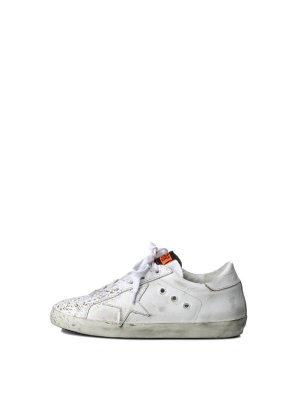W. SNEAKERS SUPERSTAR_WHITE LEATHER/GOLD PAINT W. SNEAKERS SUPERSTAR_WHITE LEATHER/GOLD PAINT