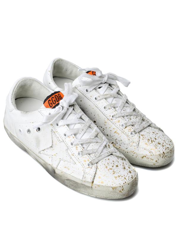 W. SNEAKERS SUPERSTAR_WHITE LEATHER/GOLD PAINT W. SNEAKERS SUPERSTAR_WHITE LEATHER/GOLD PAINT