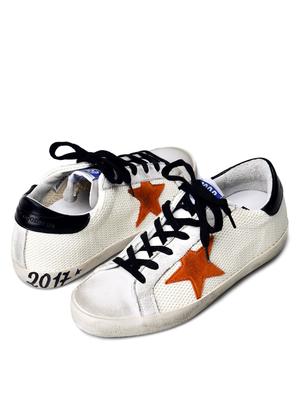 W. SNEAKERS SUPERSTAR_WHITE NET/ORANGE STAR W. SNEAKERS SUPERSTAR_WHITE NET/ORANGE STAR
