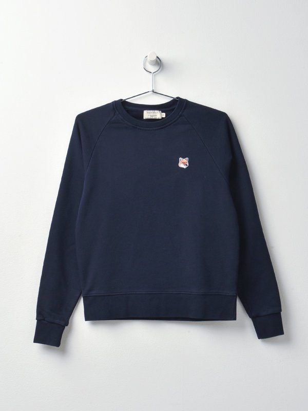 WOMEN_FOX HEAD PATCH ADJUSTED SWEATSHIRT_NAVY WOMEN_FOX HEAD PATCH ADJUSTED SWEATSHIRT_NAVY