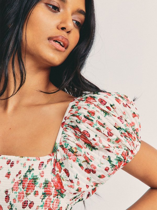 LoveShackFancy Masie Midi Dress - Cloudy Poprocks LoveShackFancy Masie Midi Dress - Cloudy Poprocks