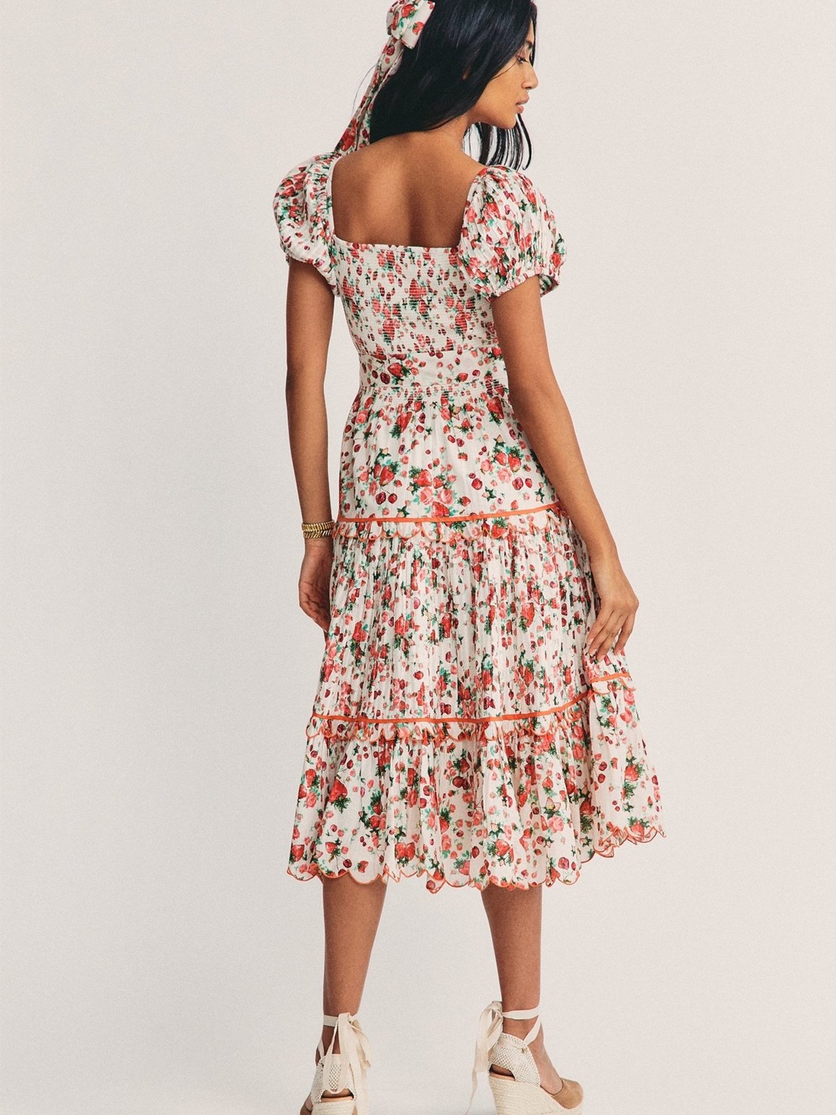 LoveShackFancy Masie Midi Dress In Cloudy Poprocks Garmentory