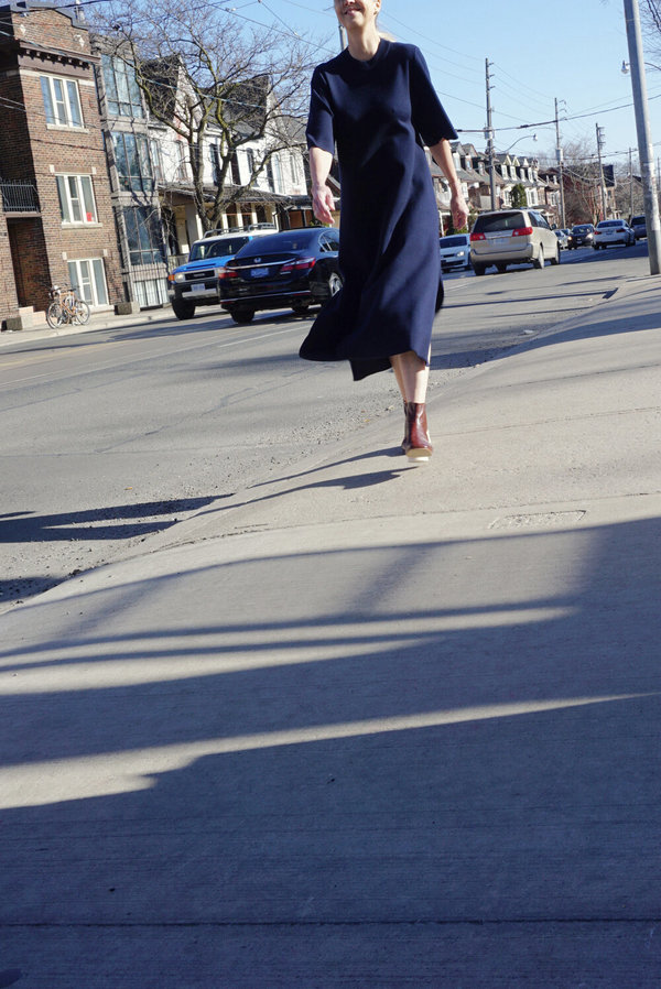 STUDIO NICHOLSON CANZI KNIT DRESS - NAVY STUDIO NICHOLSON CANZI KNIT DRESS - NAVY