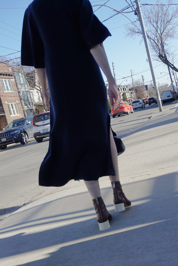 STUDIO NICHOLSON CANZI KNIT DRESS - NAVY STUDIO NICHOLSON CANZI KNIT DRESS - NAVY