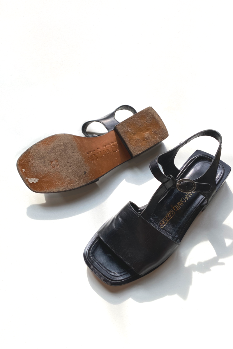 Vintage Joan & David Couture Leather Sandals | Garmentory display picture 3