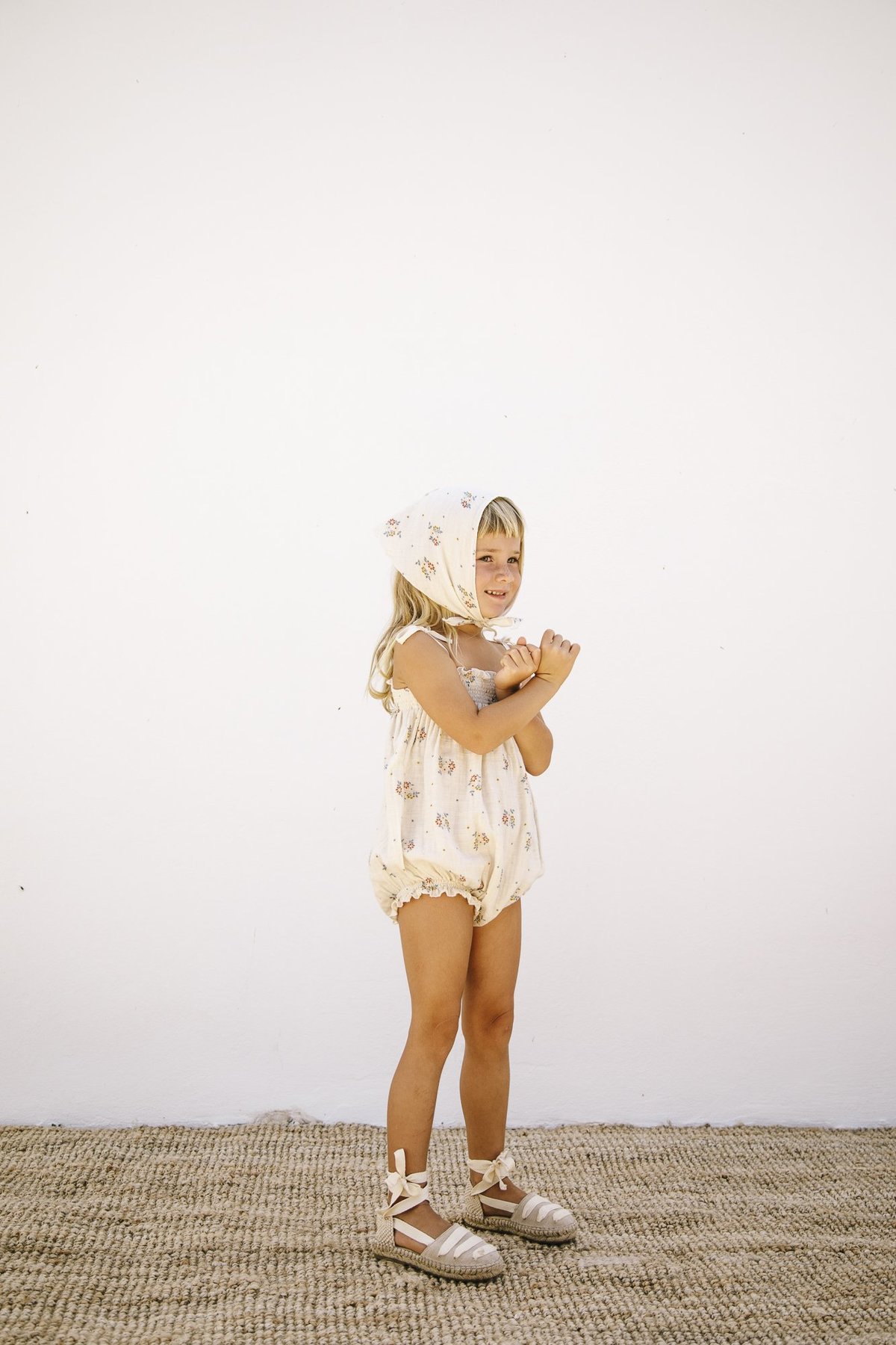 Kids Liilu Smocked Romper - Summer Blossom | Garmentory