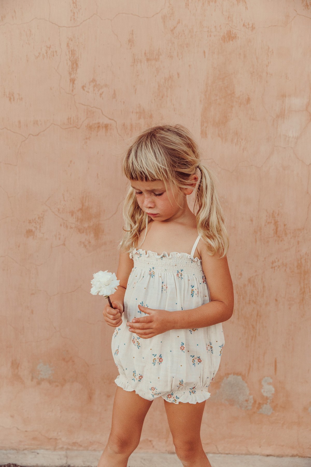 Kids Liilu Smocked Romper - Summer Blossom | Garmentory