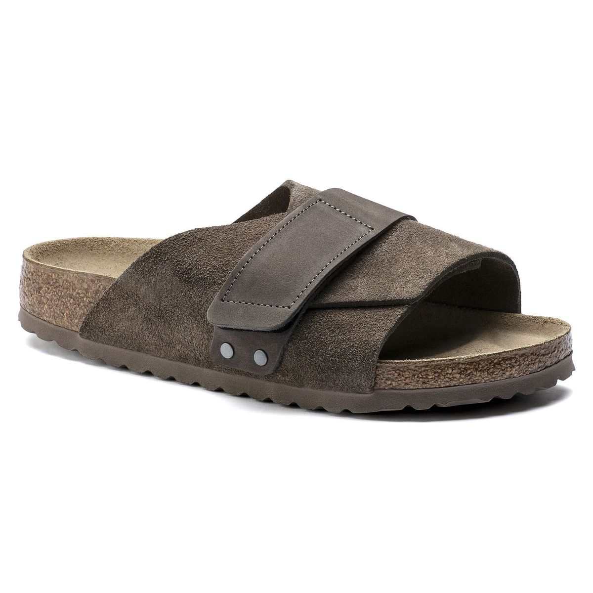 Birkenstock Kyoto Suede Leather Concreate Grey Sandals main image 1