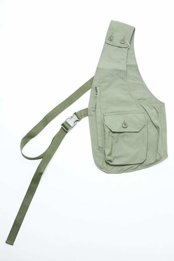 Engineered Garments PC Poplin Shoulder Vest - Olive Engineered Garments PC Poplin Shoulder Vest - Olive