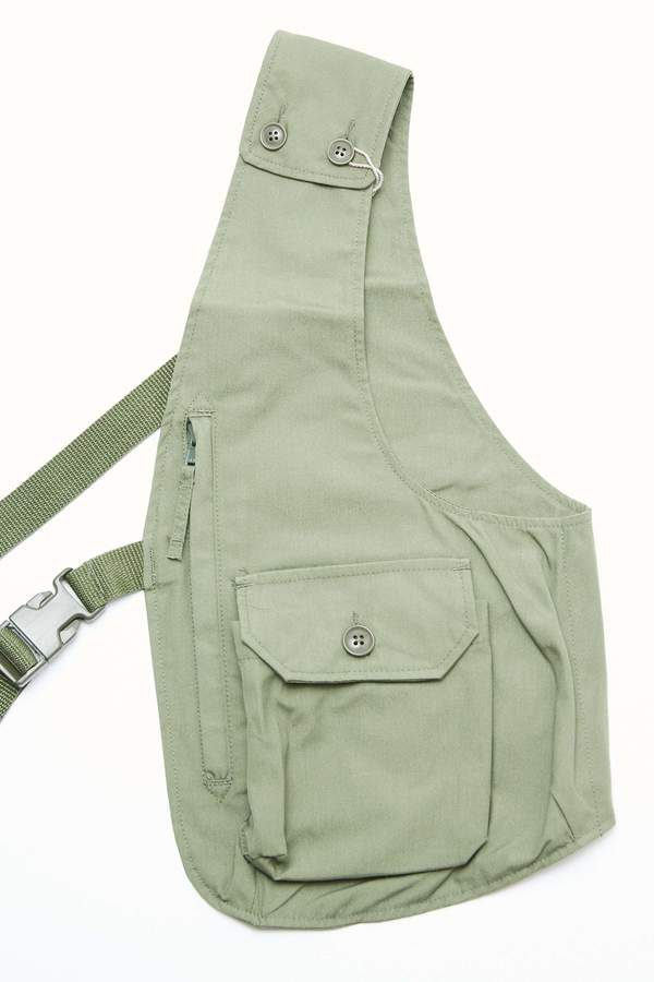 Engineered Garments PC Poplin Shoulder Vest - Olive Engineered Garments PC Poplin Shoulder Vest - Olive