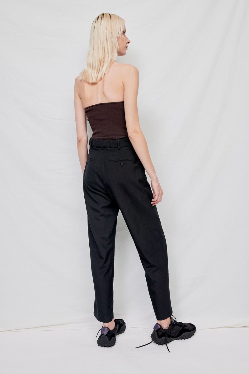 Theopen Product Ribbed Knit Tank Top - Dark Brown