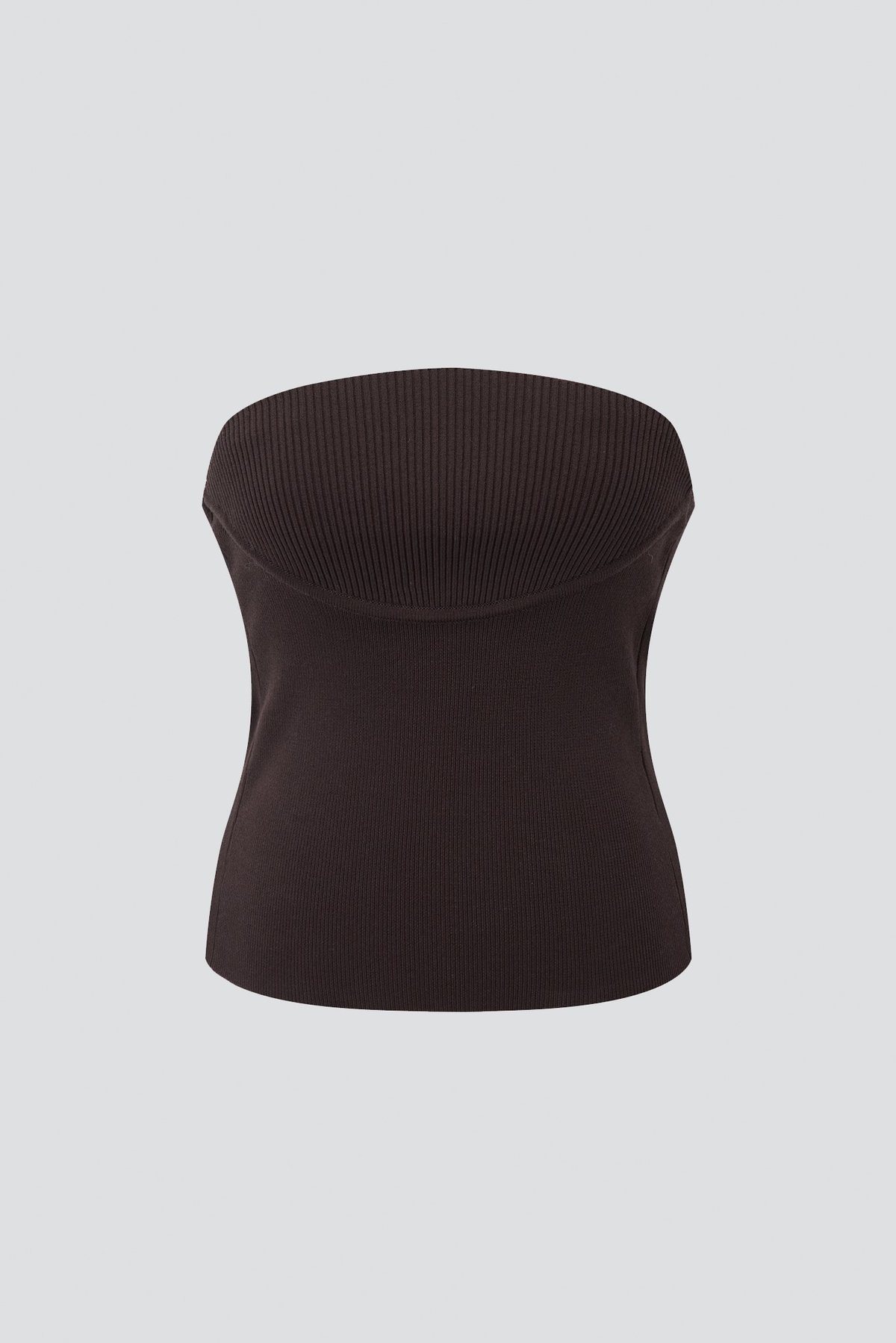 Theopen Product Ribbed Knit Tank Top - Dark Brown - Image 4 of 4