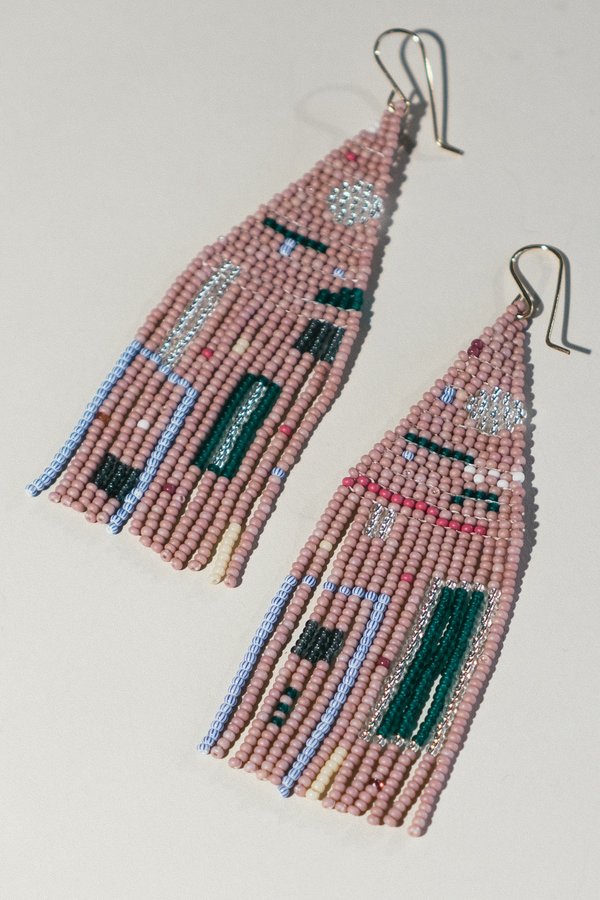 Lu in the Frey Abstract Fringe Earrings Lu in the Frey Abstract Fringe Earrings