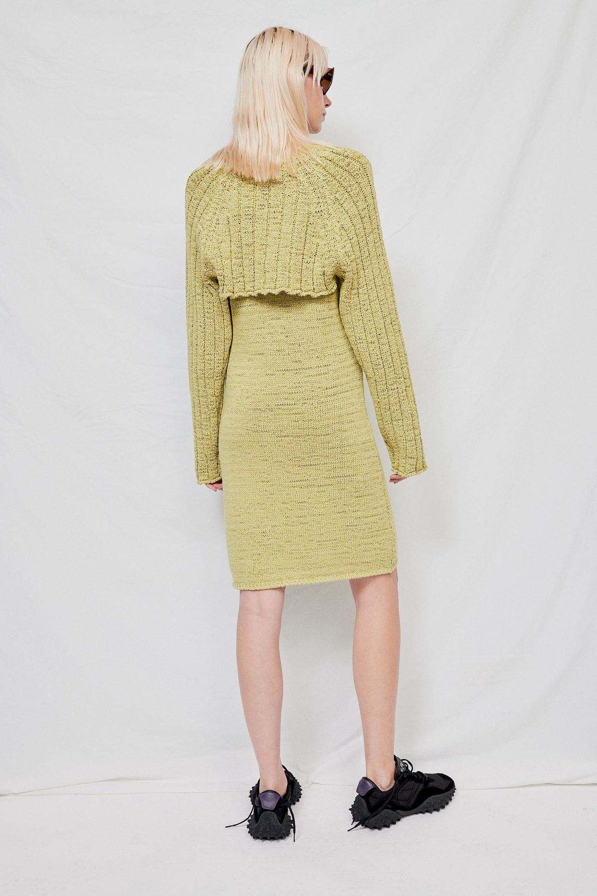 Theopen Product Cotton Sleeveless Knit Dress - Green - Image 3 of 4