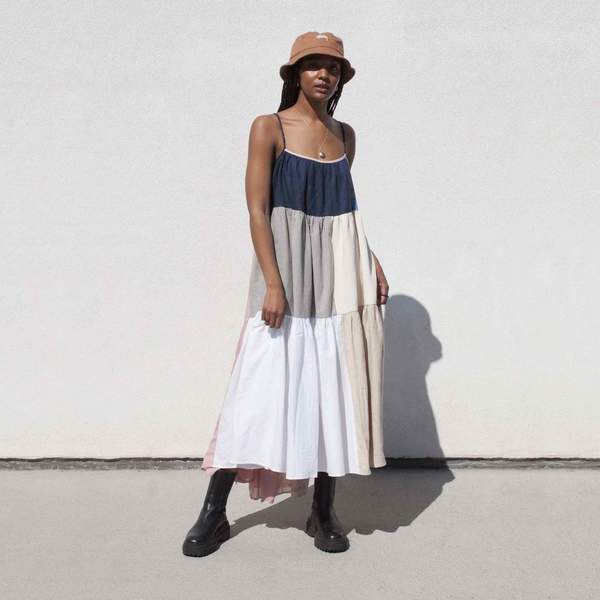 Neutral Patchwork Dress No. 11 Neutral Patchwork Dress No. 11