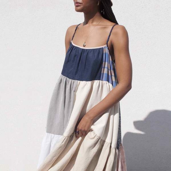 Neutral Patchwork Dress No. 11 Neutral Patchwork Dress No. 11