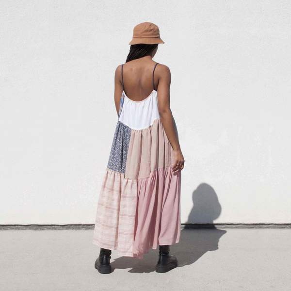 Neutral Patchwork Dress No. 11 Neutral Patchwork Dress No. 11