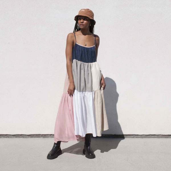 Neutral Patchwork Dress No. 11 Neutral Patchwork Dress No. 11
