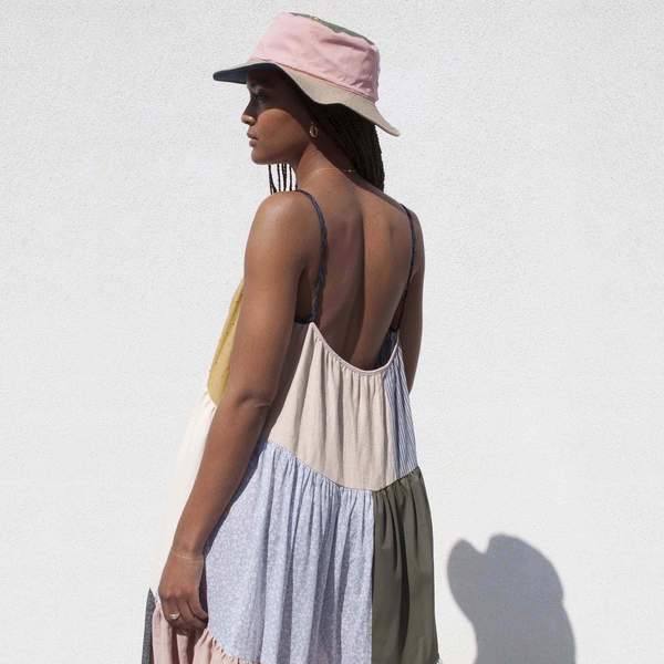 LA RÉUNION Neutral Patchwork Dress No. 12 LA RÉUNION Neutral Patchwork Dress No. 12