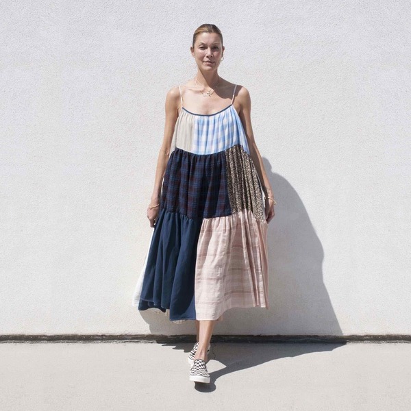 LA RÉUNION Neutral Patchwork Dress No. 17 LA RÉUNION Neutral Patchwork Dress No. 17