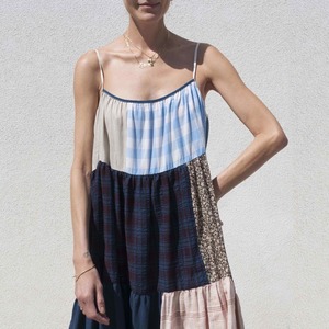 LA RÉUNION Neutral Patchwork Dress No. 17 LA RÉUNION Neutral Patchwork Dress No. 17