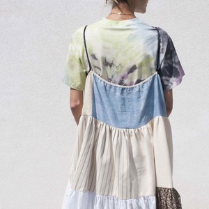 LA RÉUNION Neutral Patchwork Dress No. 18 LA RÉUNION Neutral Patchwork Dress No. 18