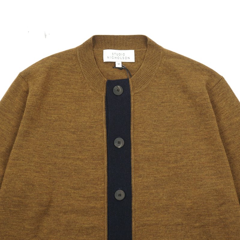 Studio Nicholson Chas Cardigan - Tobacco Multi | Garmentory
