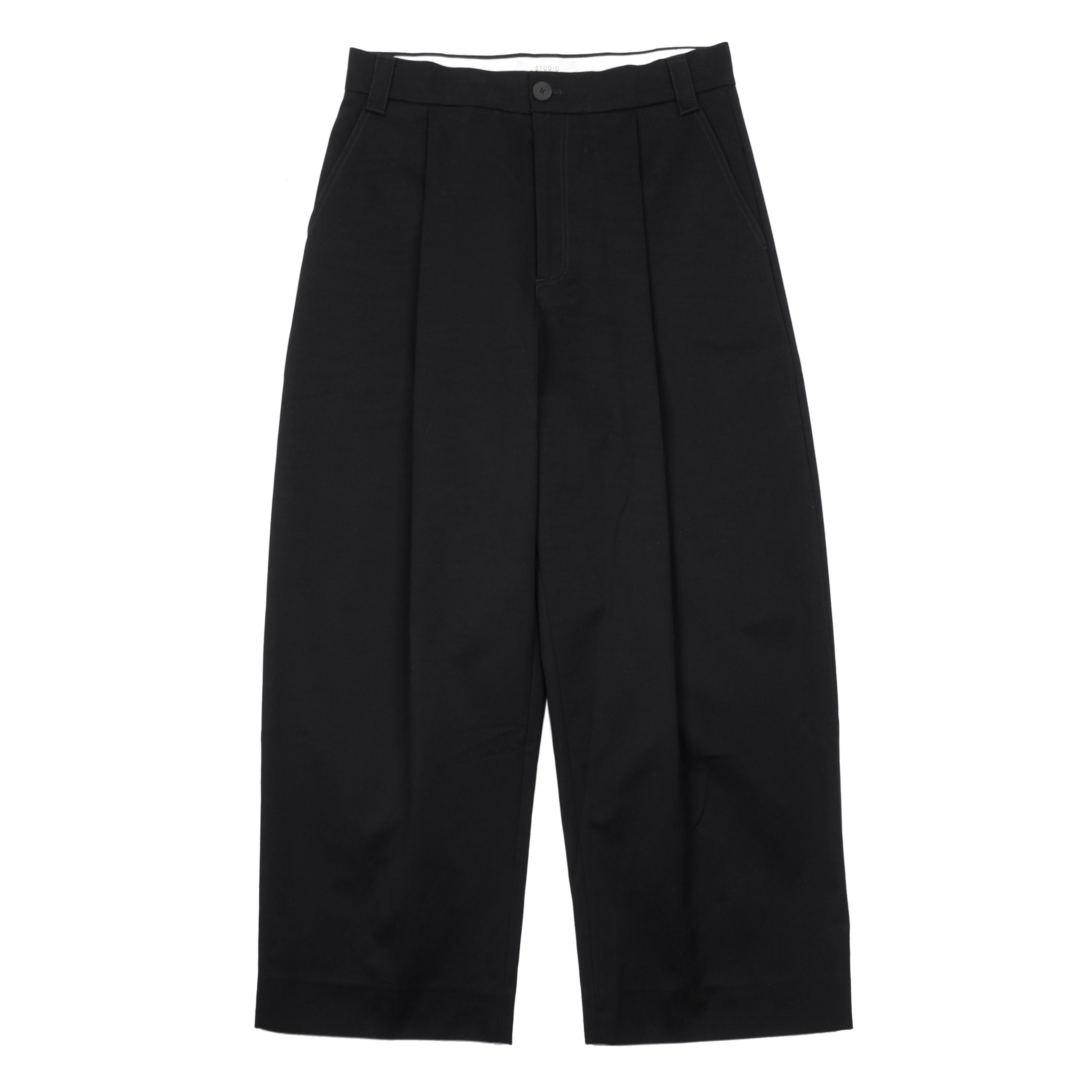 パンツ studio nicholson sorte black size:S Byhr Pant in Black | Wide Leg Trousers | Studio Nicholson