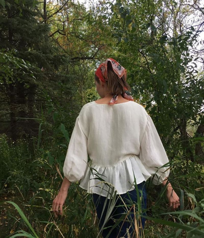 St. Agni Joji Wrap Blouse - White