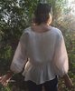 St. Agni Joji Wrap Blouse - White - Thumbnail 7