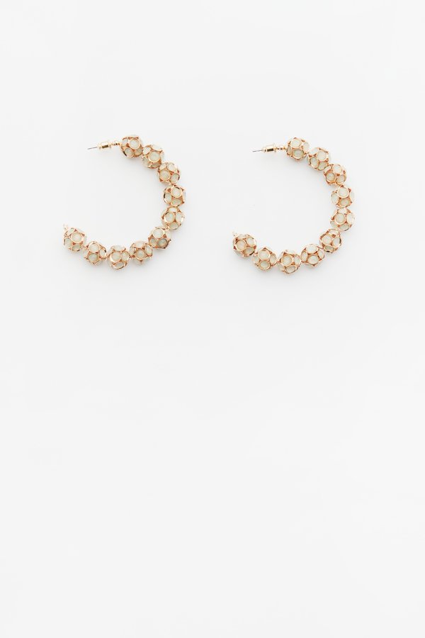 Valet Studio Verity Hoops - Eggshell Valet Studio Verity Hoops - Eggshell