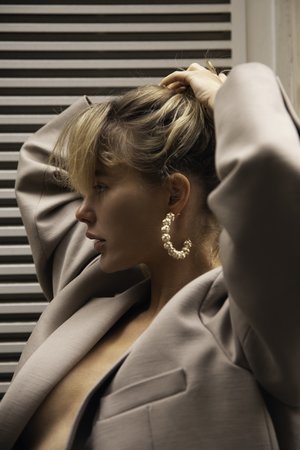 Valet Studio Verity Hoops - Eggshell Valet Studio Verity Hoops - Eggshell