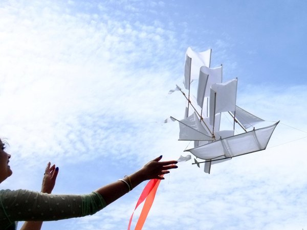 Sailing Ship Kite Azure Sailing Ship Kite Azure