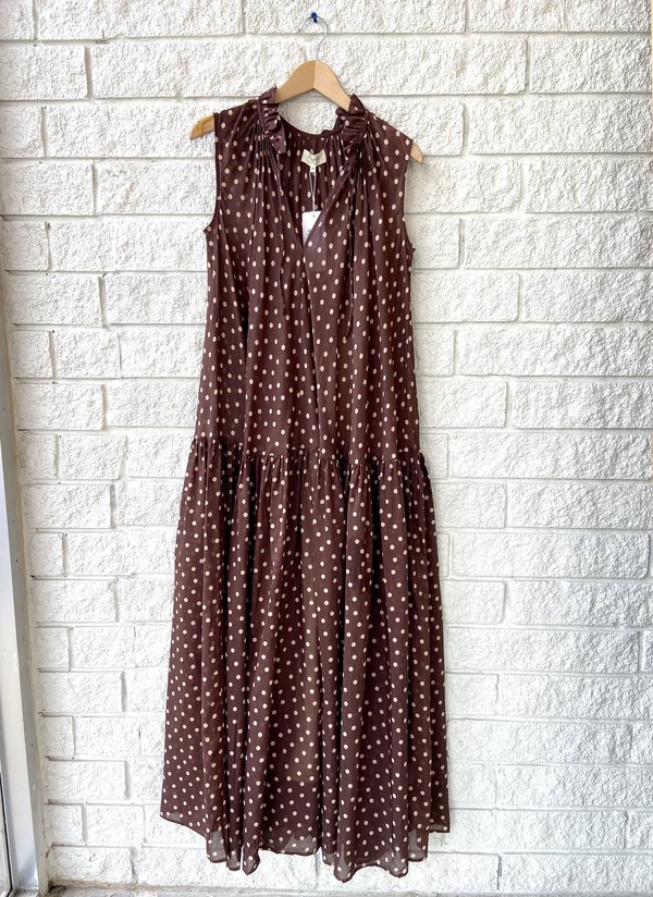 Psophia Dress - Brown Polka Dot | Garmentory