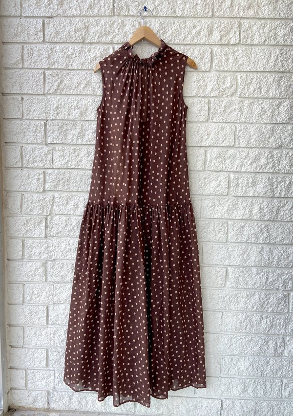 Psophia Dress - Brown Polka Dot | Garmentory