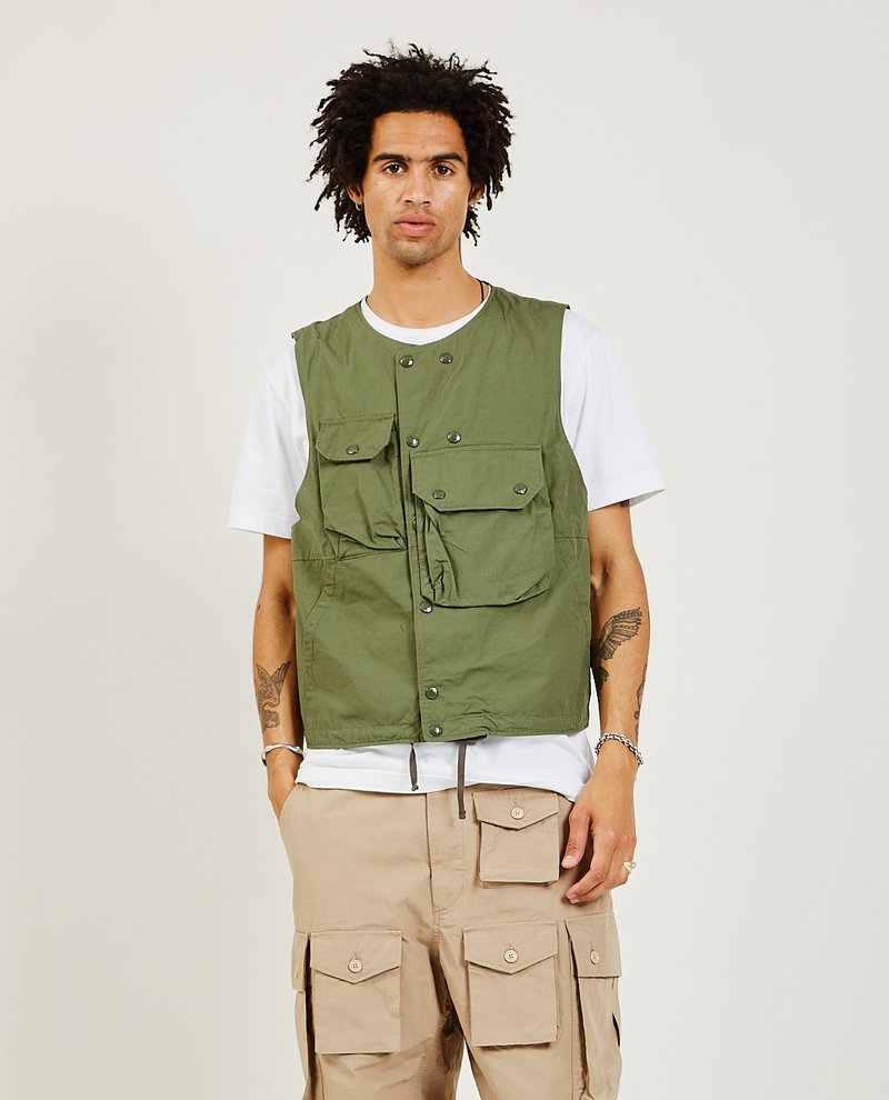 Engineered Garments Cover Vest - olive | Garmentory