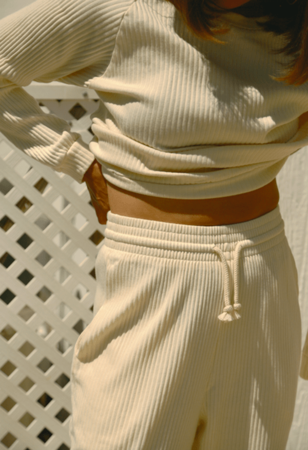 Basic Sweatshirt Rib Fleece Off White Basic Sweatshirt Rib Fleece Off White