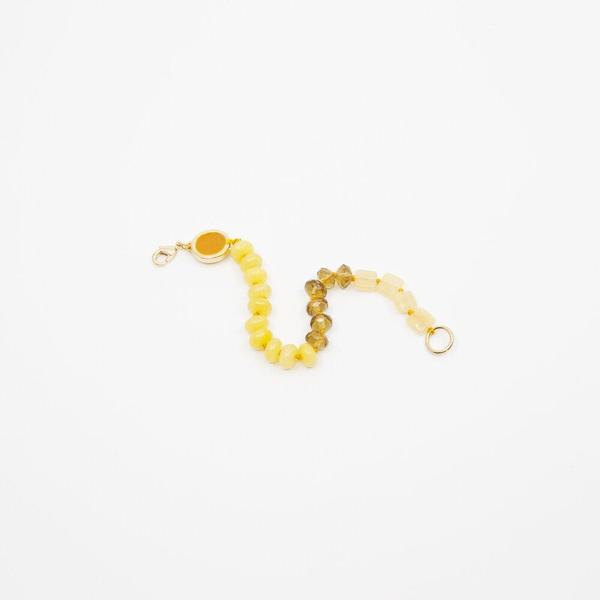 BEADED BRACELET IN YELLOW BEADED BRACELET IN YELLOW