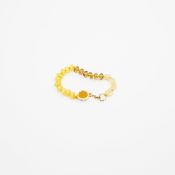 BEADED BRACELET IN YELLOW BEADED BRACELET IN YELLOW